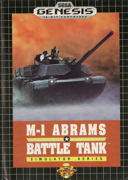 M-1 Abrams Battle Tank box art for Sega Genesis